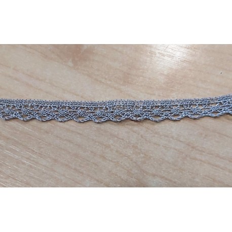 Pamutcsipke 1,1 cm ezüst hullámos szélcsipke