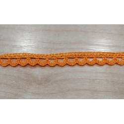 Pamutcsipke 1 cm narancssárga hullámos szélcsipke