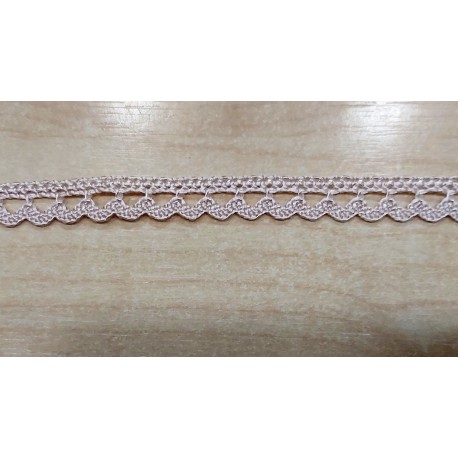 Pamutcsipke 1 cm púder hullámos szélcsipke