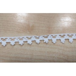 Pamutcsipke 1,4 cm fehér pikós szélcsipke