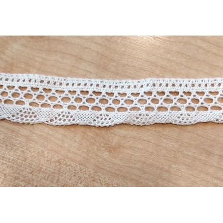 Pamutcsipke 3 cm fehér hullámos szélcsipke