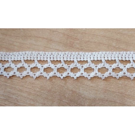 Pamutcsipke 1,9 cm fehér hullámos szélcsipke