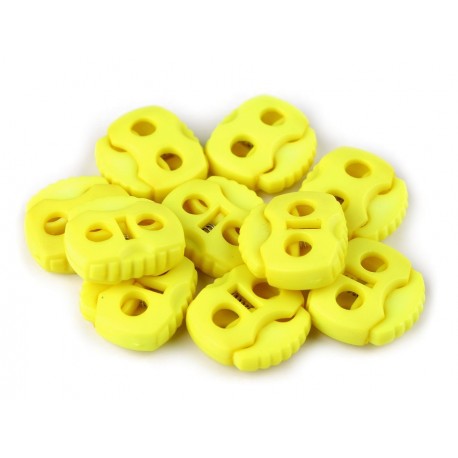 Végszorító 2x2 cm rugós neonsárga