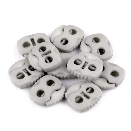 Végszorító 2x2 cm rugós világosszürke