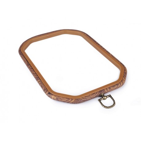 Hímzőráma 17x24 cm flexibilis, akasztóval famintás