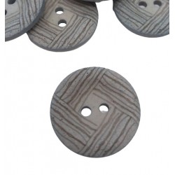 Gomb 2,3 cm kék vonalmintás