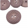 Gomb 2,3 cm lila vonalmintás
