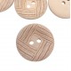 Gomb 2,3 cm bézs vonalmintás