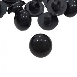 Gomb 1 cm füles fekete