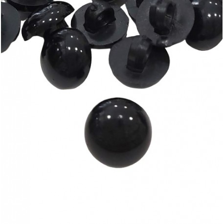 Gomb 1 cm füles fekete