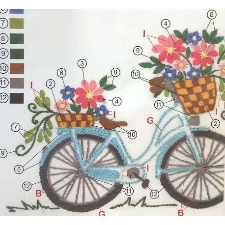 Hímezhető előfestett terítő 12-257 80x80 cm