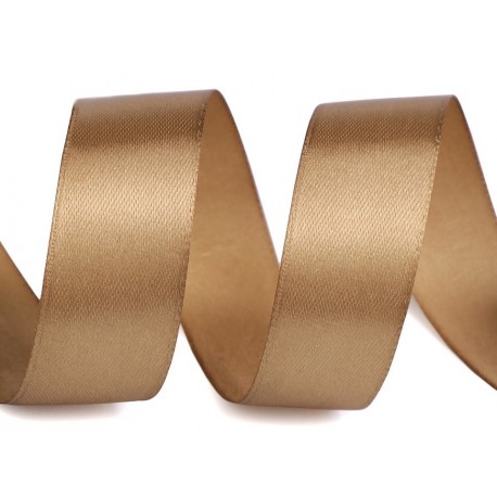Szatén szalag 2 cm világosbarna