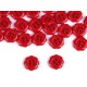 Gomb 1,3 cm piros virág