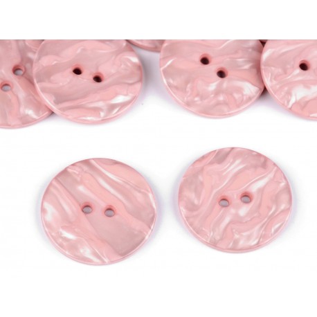 Dekorgomb 3,8 cm rózsaszín gyöngyház