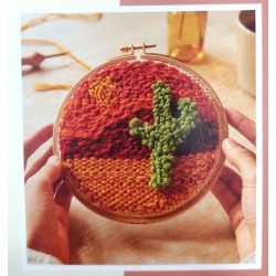 Punch needle szett hímzőtollal PN003 Kaktusz