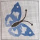 Gobelin 10x10 cm 874 Kék lepke