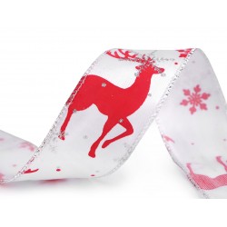 Karácsonyi szalag 3,7 cm csillámos