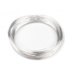 Gyöngyfűző drót 0,18 mm ezüstszínű