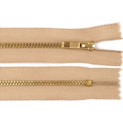 Cipzár 18 cm fém bézs