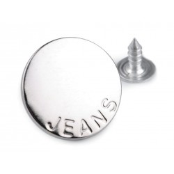 Farmergomb beütős 2 cm nickel Jeans
