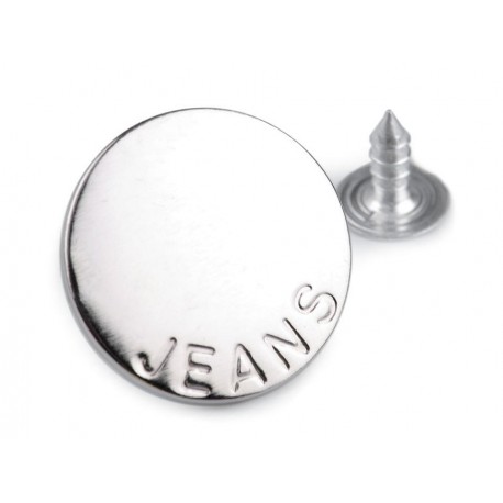 Farmergomb beütős 2 cm nickel Jeans