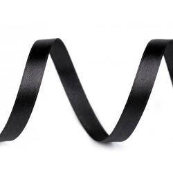 Szatén szalag 1 cm fekete