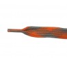 Cipőfűző lapos mintás sport 120 cm narancs/szürke