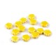 Porcelán gyöngy 1,5 cm sárga virág 20 g