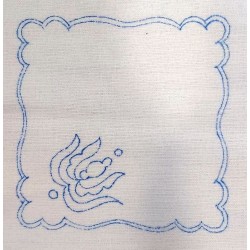 Hímezhető terítő 15x15 cm szegetlen V.