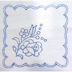 Hímezhető terítő 15x15 cm szegetlen VII.
