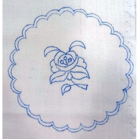 Hímezhető terítő 15x15 cm szegetlen IX.