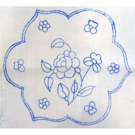 Hímezhető terítő 20x20 cm szegetlen XVI.