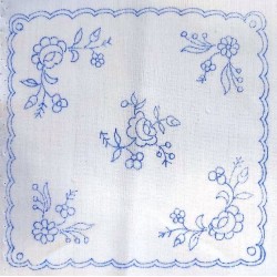 Hímezhető terítő 20x20 cm szegetlen XVIII.