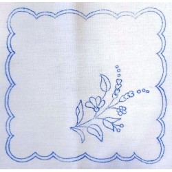 Hímezhető terítő 20x20 cm szegetlen XIX.