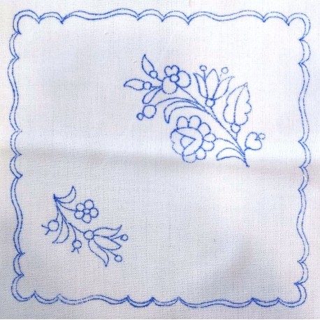 Hímezhető terítő 20x20 cm szegetlen XXII.