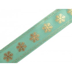 Karácsonyi szalag 2,5 cm türkiz 20 m