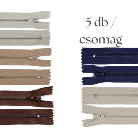 Cipzár csomag 10 cm 5 db vegyes III.
