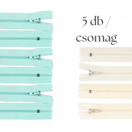 Cipzár csomag 14 cm 5 db vegyes I.
