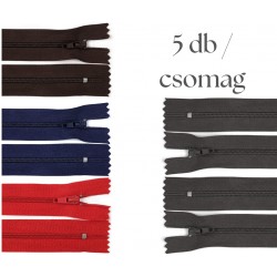 Cipzár csomag 14 cm 5 db vegyes II.