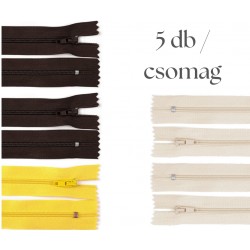 Cipzár csomag 16 cm 5 db vegyes I.
