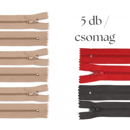 Cipzár csomag 16 cm 5 db vegyes II.
