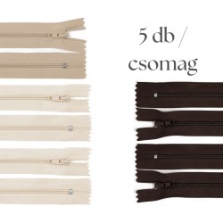 Cipzár csomag 18 cm 5 db vegyes II.