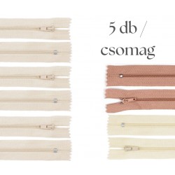Cipzár csomag 18 cm 5 db vegyes III.