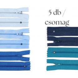 Cipzár csomag 18 cm 5 db vegyes IV.