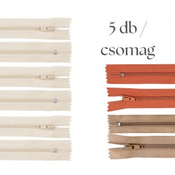 Cipzár csomag 18 cm 5 db vegyes VI.