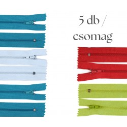 Cipzár csomag 18 cm 5 db vegyes VII.