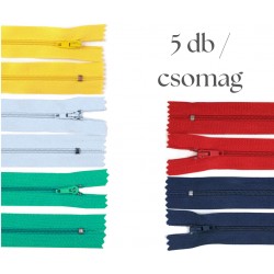 Cipzár csomag 18 cm 5 db vegyes VIII.