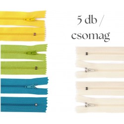 Cipzár csomag 18 cm 5 db vegyes XII.