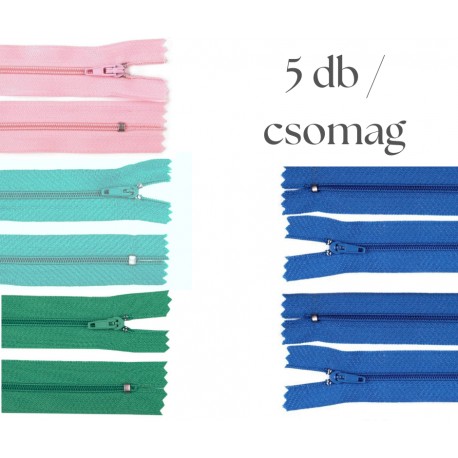 Cipzár csomag 20 cm 5 db vegyes I.