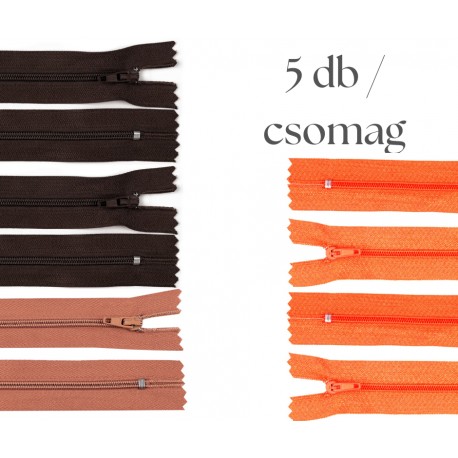 Cipzár csomag 20 cm 5 db vegyes III.
